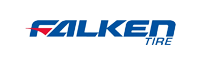 Falken Tire logo on black background.